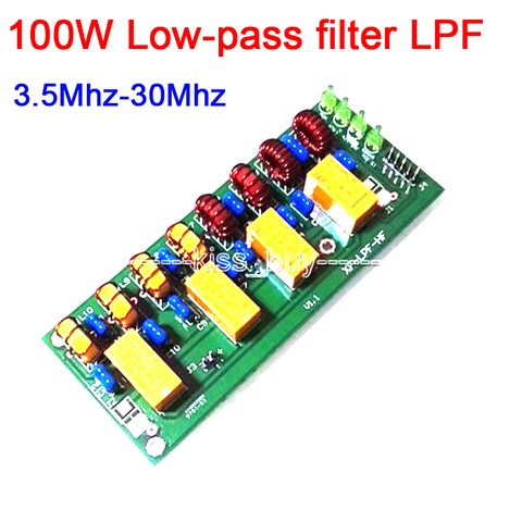 Amplificateur de puissance radio à ondes courtes 100W filtre passe-bas LPF HF passe-bas LPF 3.5Mhz-30Mhz DC 12V ► Photo 1/3