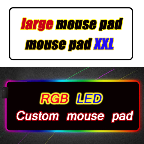 Tapis de souris Led personnalisé pour ordinateur, rétroéclairé Xxl, Genshin Impact, accessoire de jeu pour jouer avec des ours, Rgb ► Photo 1/6