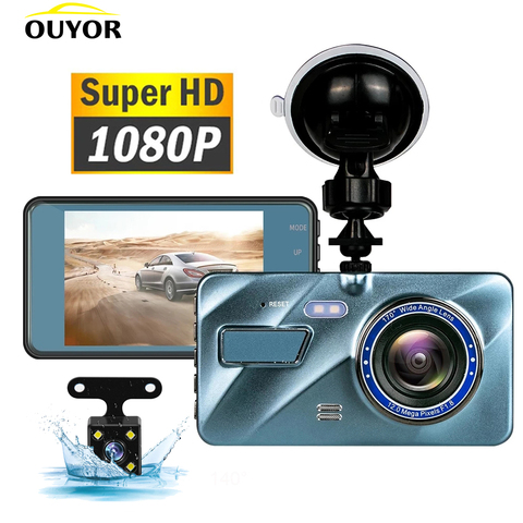 J16 voiture DVR enregistreur vidéo tableau de bord caméra 1080P vue arrière double objectif 3.6 Full HD G capteur Portable Cycle enregistrement tableau de bord Cam Dashcam ► Photo 1/6