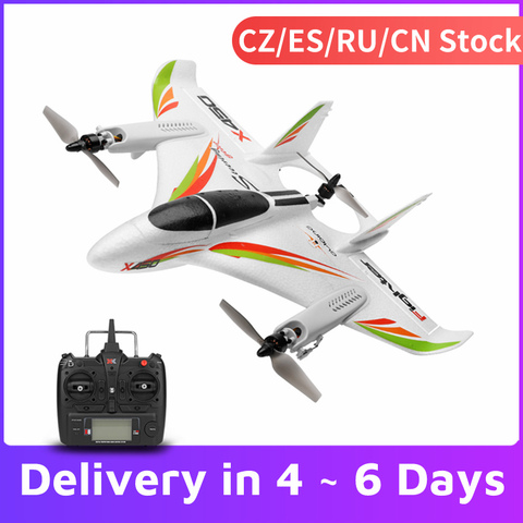 WLtoys XK X450 RC avion RC Drone 2.4G 6CH 3D 6G décollage Vertical sans brosse avec lumière LED aile fixe RTF RC avion ► Photo 1/6