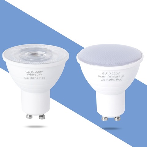 Ampoule LED GU10 220V, économie d'énergie, projecteur MR16 5W 7W GU5.3, Spot MR16, éclairage domestique ► Photo 1/6