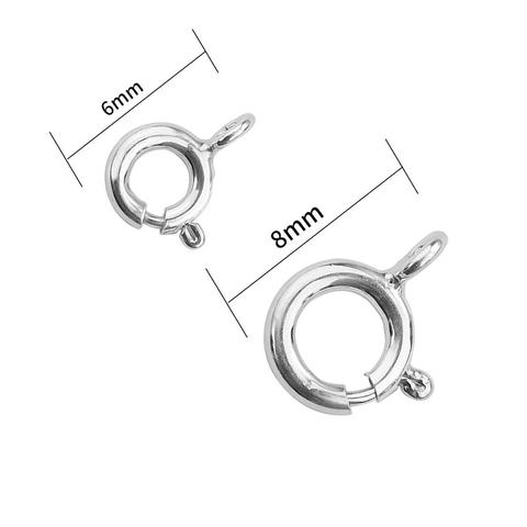 Lot de 2/4 fermoirs en argent Sterling 925 avec anneau de saut ouvert, connecteurs de bracelets et chaînes, fabrication de bijoux ► Photo 1/6