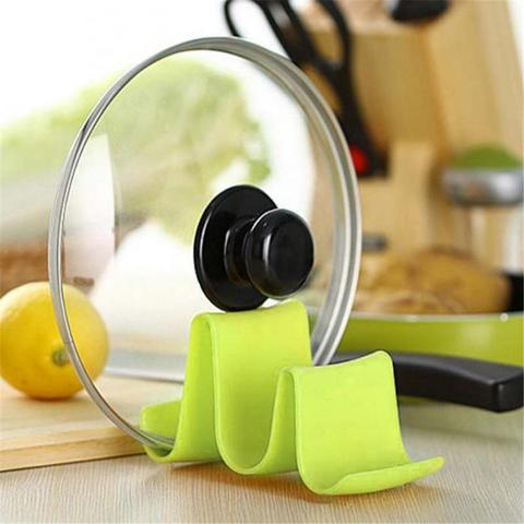 Plastique cuisine vague forme Pot Pan couvercle couvercle coque support supports louche cuillère étagère de rangement outils de cuisson ► Photo 1/6