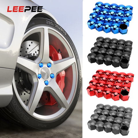 20 pièces 17mm voiture roue écrou bouchons Anti-rouille Protection couvre bouchons voiture pneu écrou boulon extérieur décoration Auto moyeu vis couvercle ► Photo 1/6