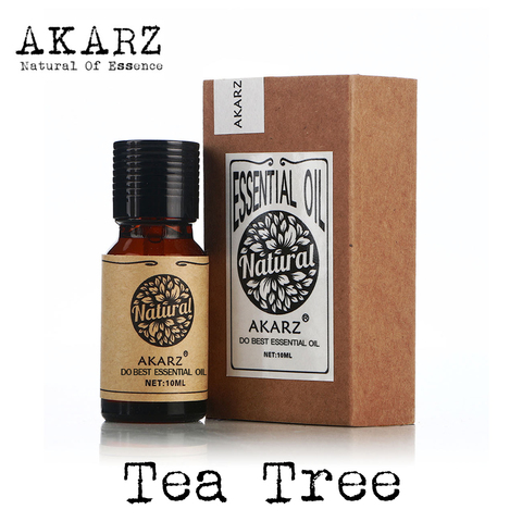 AKARZ-huile essentielle d'arbre de thé et d'extrait naturel pur de plante, organique, soin de massage pour peau et corps ► Photo 1/6