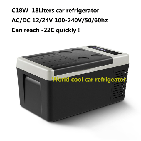 18L AC/DC12V24V voiture réfrigérateur Portable Camping pique-nique en plein air Mini réfrigérateur compresseur congélateur glacière pour voyage à la maison ► Photo 1/6