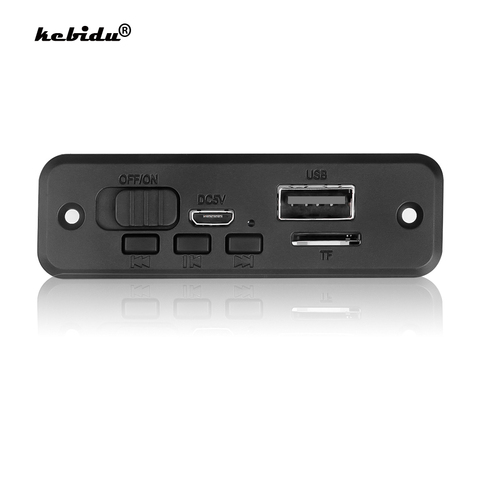 Kebidu Bluetooth 5.0 lecteur MP3 décodeur carte 2*3W amplificateur 5V voiture FM Module de Radio soutien FM TF USB appel mains libres ► Photo 1/6