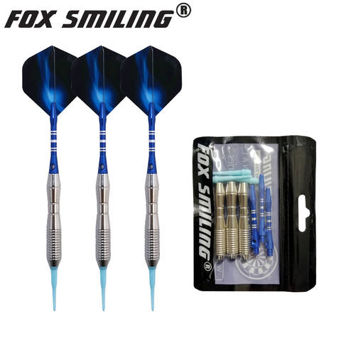 Fox-fléchettes smiley, 3 pièces, professionnelles, avec manche en aluminium, à pointe souple, 18g ► Photo 1/6