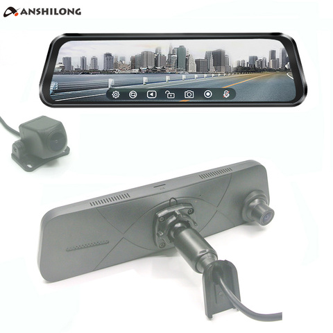 ANSHILONG – moniteur DVR FHD 9.66 P à écran tactile de 1080 pouces, avec support OEM spécial, miroir de vue arrière, flux de médias, pour voiture ► Photo 1/6