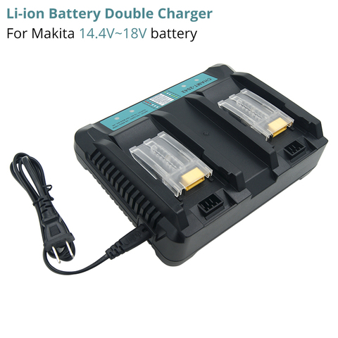 Chargeur Double outils électriques chargeur de batterie pour Makita 14.4V 18V Batteries rechargeables BL1815 BL1830 BL1840 BL1850 BL1440 BL1430 ► Photo 1/6