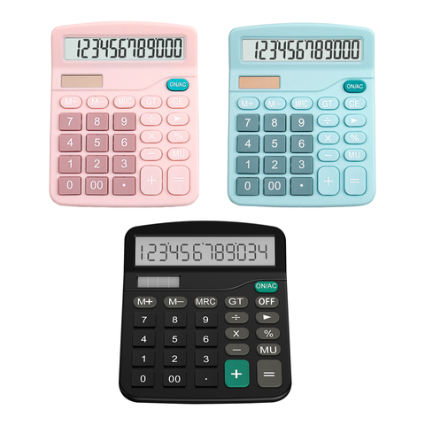 Calculatrice électronique à 12 chiffres calculatrices de bureau grand écran calculatrices de bureau à domicile calculatrices scolaires outils de comptabilité financière ► Photo 1/6