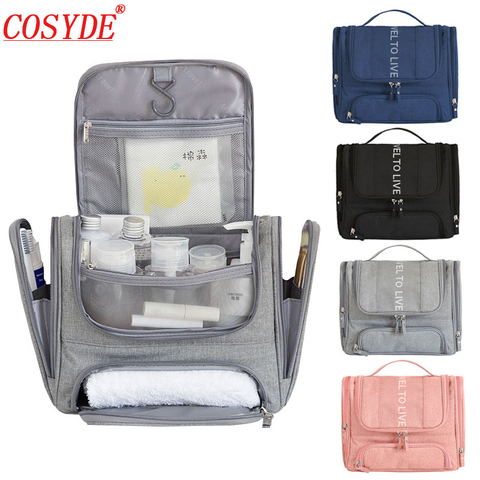 Hommes grand sac de maquillage organisateur Portable voyage sac cosmétique pour maquillage suspendus pochette de lavage beauté trousse de toilette femmes trousse de toilette ► Photo 1/6