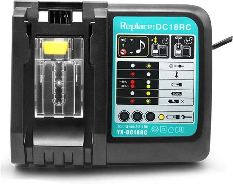 DC18RC Li-ion Battery Charger 3A Charging Current for Makita 14.4V 18V BL1830 Bl1430 DC18RC DC18RA Power tool + USB port ► Photo 1/6