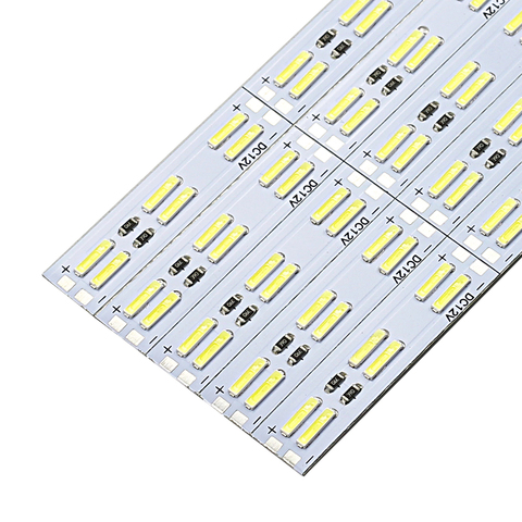 Barre lumineuse LED Double rangée, 10 pièces/lot, 0.5m, 120 diodes/m, smd 8520, bande rigide blanche 12V, sous-meuble de cuisine ► Photo 1/6
