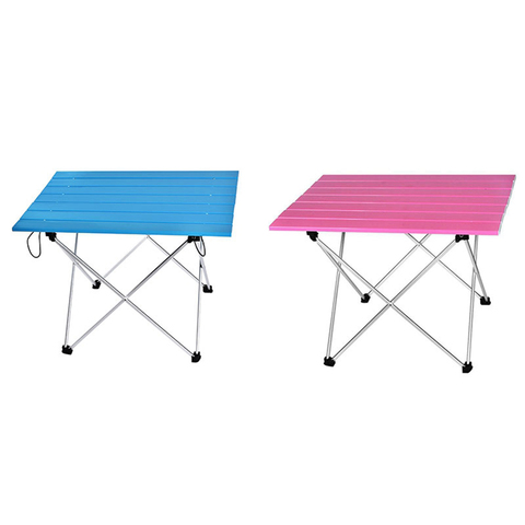 Table pliante rigide, en aluminium, pour Camping, randonnée voyage pique-nique plage plein air ► Photo 1/6