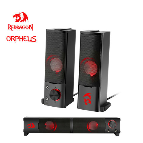 Redragon – Orpheus GS550, haut-parleurs stéréo surround, musique, jeu, rétro-éclairage, colonne de son, barre de son pour ordinateur PC, 3.5mm ► Photo 1/6