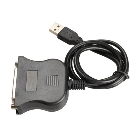 Nouveau USB 1.1 à DB25 Port femelle câble de convertisseur d'impression adaptateur USB LPT câble LPT à USB câble noir vente en gros ► Photo 1/6