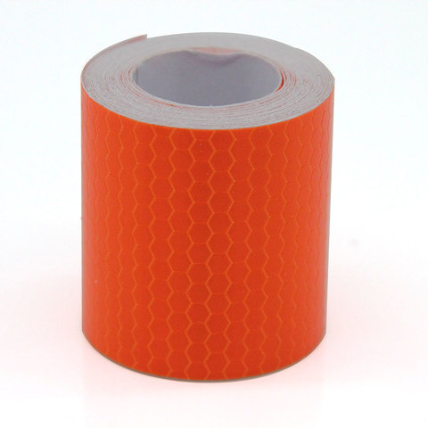 Ruban adhésif réfléchissant Orange 5cm x 3m, bande d'avertissement de sécurité, autocollants de décoration, bandes d'avertissement, Film vinyle ► Photo 1/6