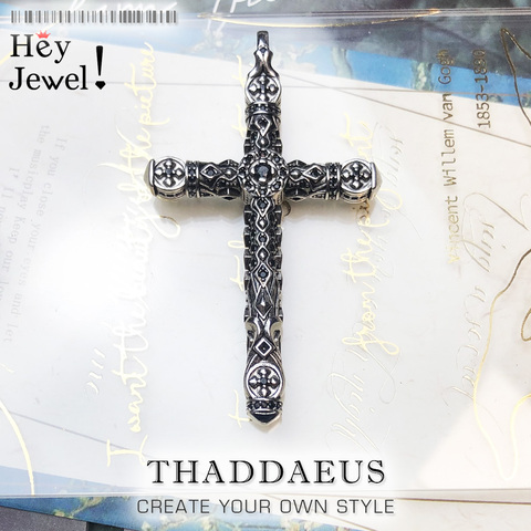 Pendentif en croix richement orné, tout nouveau bijou fin 2022 en argent Sterling 925, accessoires de bijouterie, cadeau pour femmes et hommes ► Photo 1/6