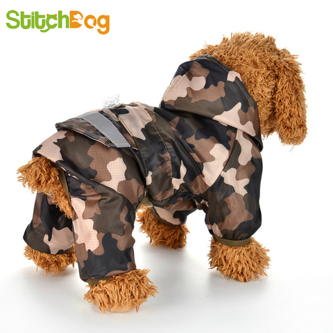 Chien imperméable chiot manteau de pluie avec capuche réfléchissant imperméable chien vêtements doux respirant chat de compagnie petit chien vêtements de pluie XS - 2XL ► Photo 1/6