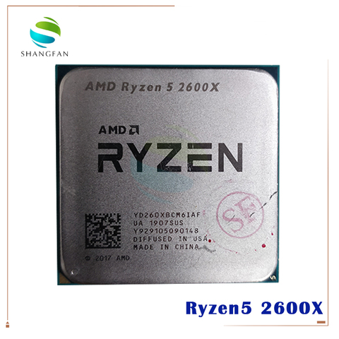 AMD Ryzen 5 2600X R5 2600X 3.6 GHz à Six Cœurs Douze Fils 95W PROCESSEUR D'UNITÉ CENTRALE YD260XBCM6IAF PRISE AM4 ► Photo 1/1