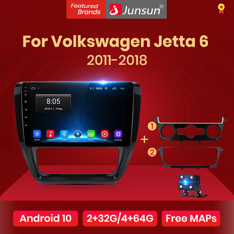 JunsunV1 Android 10.0 AI commande vocale autoradio multimédia lecteur vidéo pour VW Volkswagen Jetta 6 2011-2022 Navigation GPS 2din ► Photo 1/6