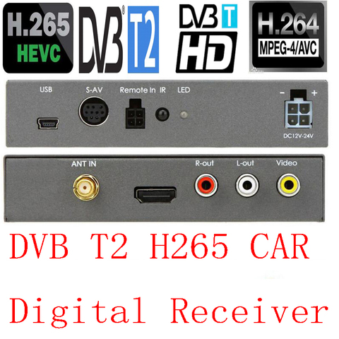 Nouveau récepteur de télévision numérique HD 1080P voiture DVB T2 prend en charge H265/Hevc principal 10Bit Dolby AC3 Tuner de télévision de voiture avec boîtier Mobile à antenne unique ► Photo 1/6