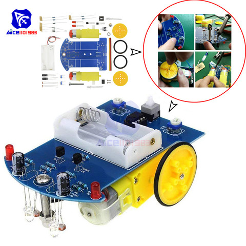 Bricolage plus D2-1 Kit bricolage ligne de suivi intelligente Kit de voiture intelligente pour Arduino réflectance commutateur optique Robot voiture ► Photo 1/6