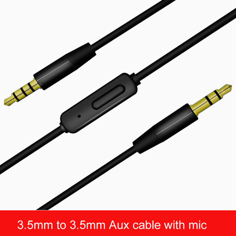 Câble Audio Aux mâle vers mâle, 3.5mm, Jack Pro 3.5, avec micro, pour autoradio, écouteurs, iPod ► Photo 1/6