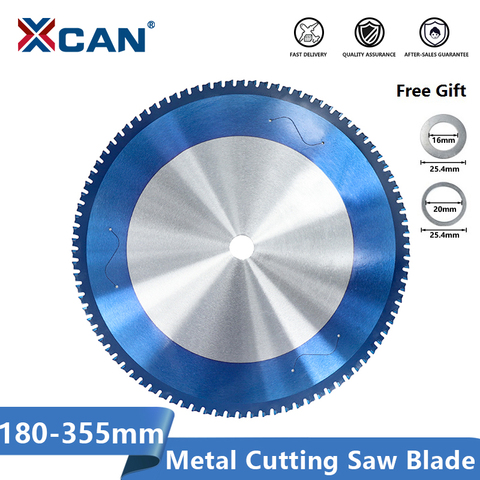 XCAN lame de scie à métaux 180-355mm lame de scie circulaire pour couper l'aluminium fer acier Nano bleu enduit carbure lame de scie ► Photo 1/5