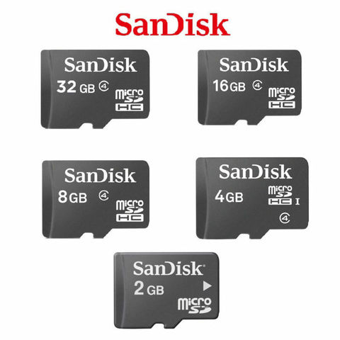 Carte mémoire SanDisk 2 GB/4 GB/8 GB/16 GB/32 GB carte Micro SD Class4 carte Flash mémoire carte Microsd TF/SD norme SDHC avec adaptateur ► Photo 1/6