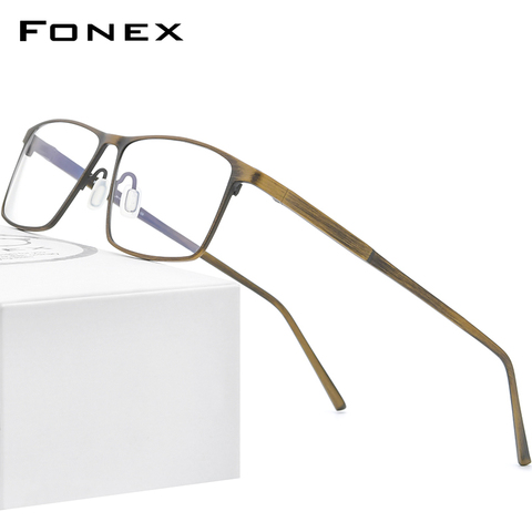 FONEX – monture de lunettes carrées rétro Vintage pour hommes, en titane pur, pour myopie optique, nouvelle Prescription 2022, 8552 ► Photo 1/6