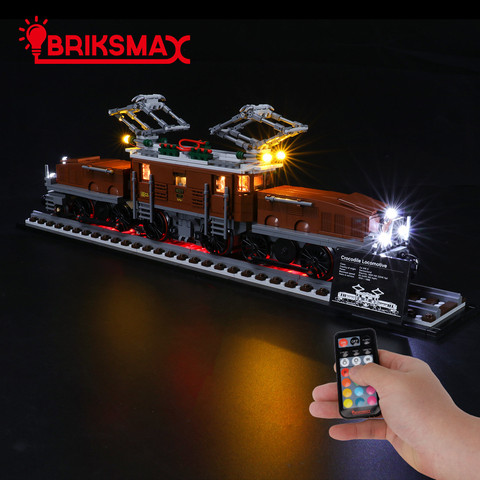 BriksMax-jeu de lumières, modèle Kit d'éclairage Led, Crocodile créateur, jouets Locomotive, blocs de construction uniquement, 10277 ► Photo 1/6