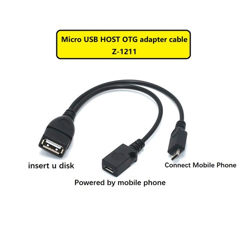 Etmakit – adaptateur OTG Micro USB, séparateur d'alimentation en Y USB à micro 5 broches mâle femelle, câble pour téléphone Android, accessoires 2 en 1 ► Photo 1/6