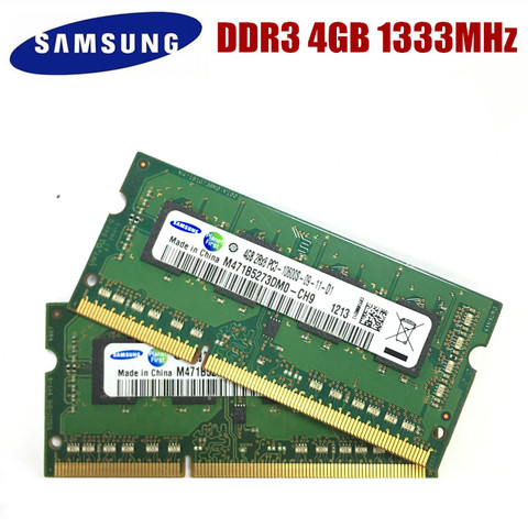 SAMSUNG – RAM DDR3 so-dimm pour pc portable, 4/8 go, 1333Mhz, 1.5V, 2RX8 ► Photo 1/2