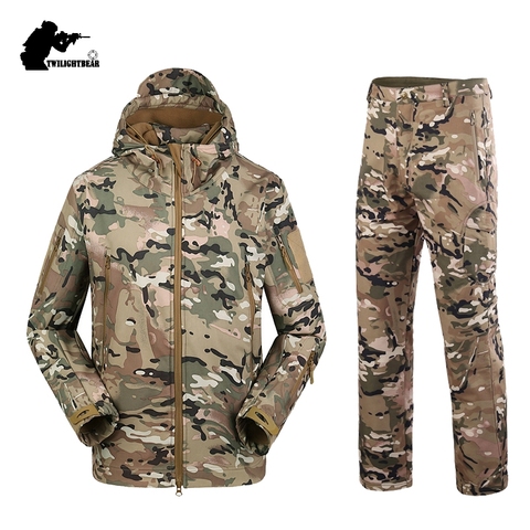 Combinaisons tactiques de Camouflage militaire TAD peau de requin, coquille souple, équipement de Combat en molletonné étanche, vêtements pour hommes, hiver et automne AY05 ► Photo 1/6