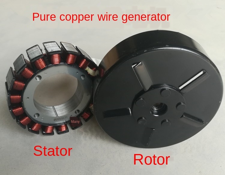 Générateur essence pour Tricycle extenseur, Rotor à bobine en cuivre, niveau 18, 21, 27, 48v, 60v, 72v, 3kw, 4kw, 5kw ► Photo 1/6