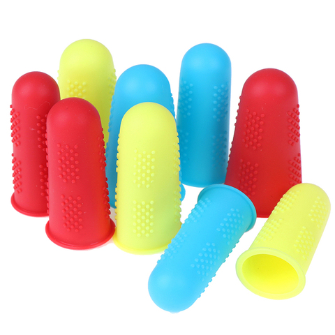 3 pièces/ensemble Silicone protège-doigts manchon couverture Anti-coupure résistant à la chaleur anti-dérapant doigts couverture pour la cuisine outils de cuisine ► Photo 1/6