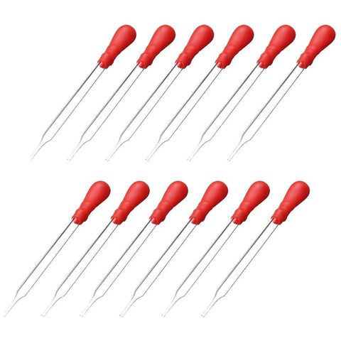 Pipette longue en verre transparente et Durable de 10ml, 5 pièces, compte-gouttes de laboratoire, tête en caoutchouc rouge, fournitures de laboratoire R0M0 ► Photo 1/6