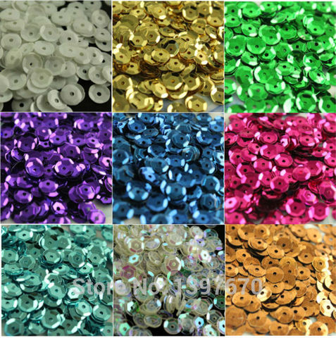 Paillettes rondes amples 6mm à bricolage-même, 1200 pièces ► Photo 1/4