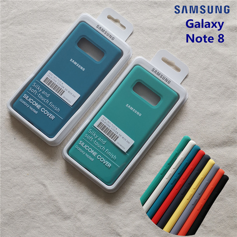 Samsung Galaxy Note 8 étui soyeux doux au toucher liquide coque en Silicone housse d'origine étui pour Galaxy Note 8 fond fermé avec boîte ► Photo 1/3