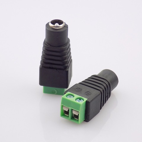 3 pièces/lot câble d'alimentation cc prise femelle connecteur adaptateur Jack 5.5*2.1mm à la connexion pour les caméras de vidéosurveillance à bande LED couleur simple ► Photo 1/1