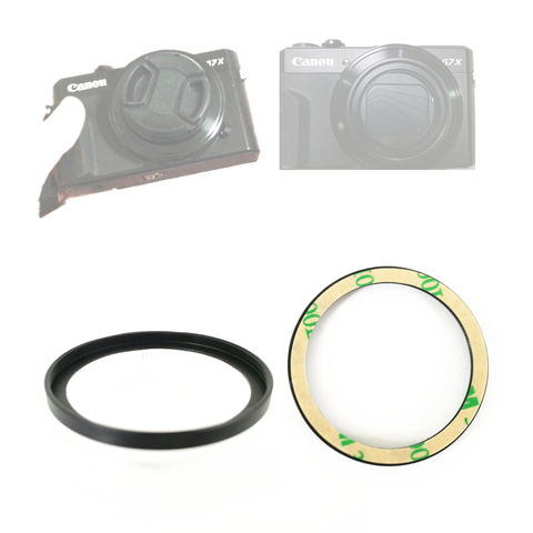 Adaptateur d'anneau de filtre en métal 40.5mm pour Canon G9X G7X Mark III II G5X G5XII caméra C-LUX ► Photo 1/5