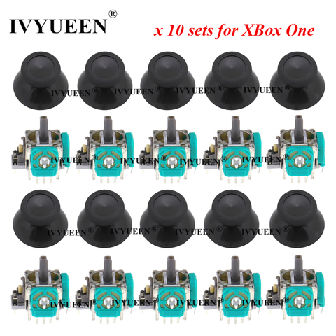 IVYUEEN 10 ensembles 3 broches 3D Analogique Joystick Bâton Capteur Module Potentiomètres et Thumbsticks Cap pour Microsoft XBox Un Contrôleur ► Photo 1/6