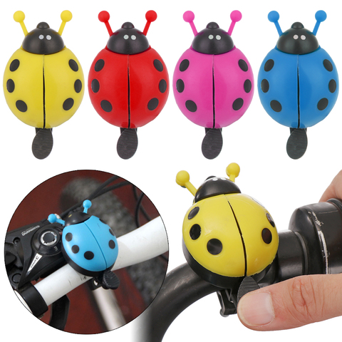 Belle coccinelle vélo cloche avertissement de sécurité enfants garçons filles guidon mignon enfant coccinelle corne en plastique cyclisme accessoires nouveau ► Photo 1/6