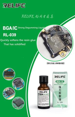 RELIFE RL-039 enlever colle liquide ramollir enlever résine colle PCB BGA IC puce colle solide dégénérer carte mère outils de réparation ► Photo 1/2