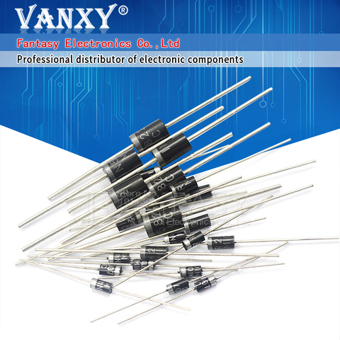 Schottky – diodes redresseuses 1N5817 1N5819 1N5399 1N4937 1N4004 1N4001 1N4007 UF4007 HER107 FR207 FR157 FR107 RL207 DO-41, 100 pièces ► Photo 1/6