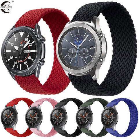 Bracelet tressé en tissu Nylon à boucle Solo pour montre Huawei GT 2 bande 20mm 22mm Bracelet élastique pour Amazfit gts 2 bip Samsung galaxy ► Photo 1/6