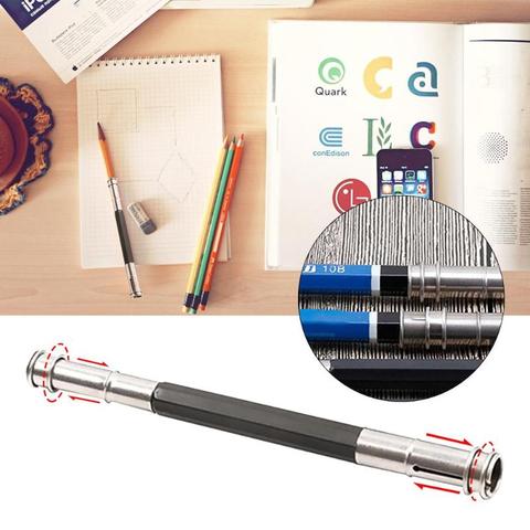 Réglable double tête crayon support d'extension croquis école bureau Art écrire outil porte-stylo pour les étudiants cadeaux livraison directe ► Photo 1/6