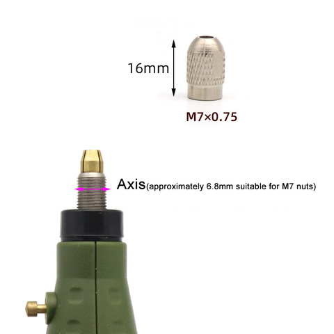 Acier inoxydable M7 M8 écrous pas 0.75mm forets mandrins pince Bits tige vis remplacement pour outil rotatif ► Photo 1/4